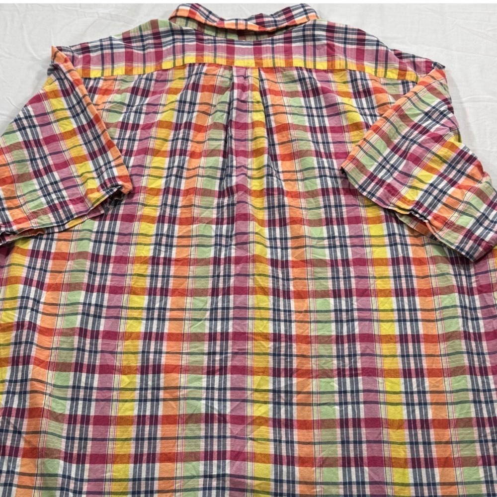 Ralph Lauren Button Down Shirt Men XXL Multicolor Plaid Classic Fit Short Sleeve - Picture 3 of 10
